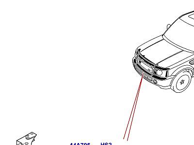 501AAV ПЕРЕДНBT ПАНЕЛИ, ФАРТУКИ И ЛОНЖЕРОНЫ ПЕРЕДНИЙ ДЕРЖАТЕЛЬ  Range Rover Sport (L320)