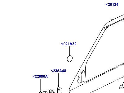 502ABJ ПЕРЕДНИЕ ДВЕРИ, ПЕТЛИ И УПЛОТНИТЕЛИ ДВЕРЬ И КРЕПЛЕНИЯ  Range Rover Sport (L320)