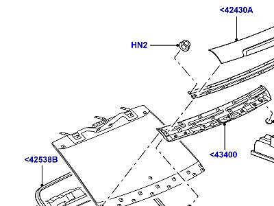 502ABU ДВЕРЬ БАГАЖНОГО ОТДЕЛЕНИЯ ОТДЕЛКА И УПЛОТНЕНИЯ  Range Rover Sport (L320)