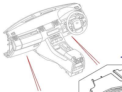 509AIL ПАНЕЛЬ ПРИБОРОВ НИЖНИЙ  Range Rover Sport (L320)