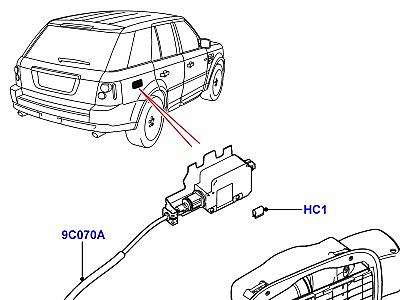 510AJV ЛЮЧОК ГОРЛ.ТОПЛ.БАКА И ОРГ.УПР.  Range Rover Sport (L320)