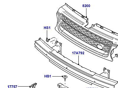 514AKM РЕШЕТКА РАДИАТОРА И ПЕРЕДНИЙ БАМПЕР  Range Rover Sport (L320)