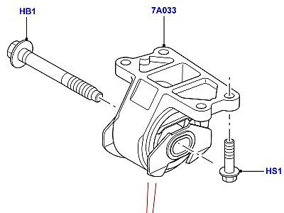 517ALR ОПОРА КОРОБКИ ПЕРЕДАЧ  Range Rover Sport (L320)