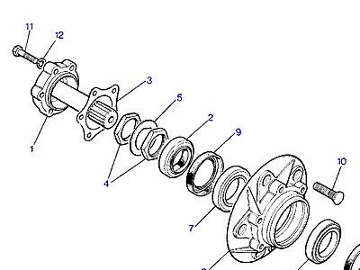 B02040 FRONT HUBS-NON ABS  Range Rover Classic