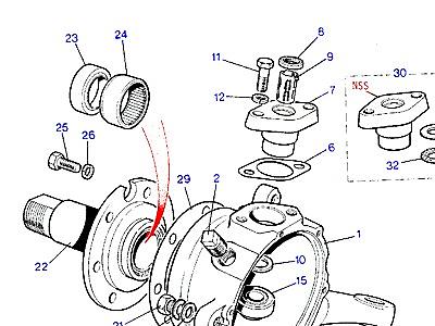 B02045 SWIVEL PIN HOUSING  Range Rover Classic