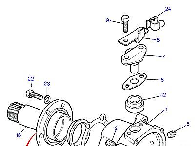 B02050 SWIVEL PIN HOUSING  Range Rover Classic