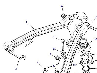 B06030 TOP LINK, FULCRUM & BALL JOINT  Range Rover Classic