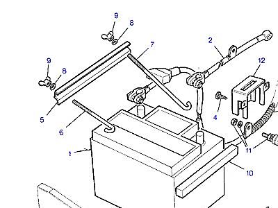 D02015 BATTERY-TO (V) CA274120 (2DR) & (V) CA273922 (4DR)  Range Rover Classic