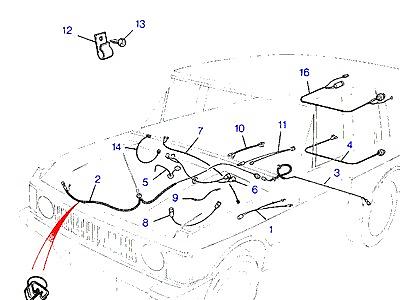 D02030 HARNESS & LINK LEAD-FROM (V) DA274121 (2DR) & (V) DA273923 (4DR)  Range Rover Classic