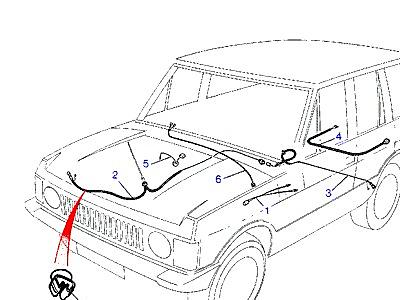D02035 HARNESS & LINK LEAD-TO (V) CA274120 (2DR) & (V) CA273922 (4DR)  Range Rover Classic