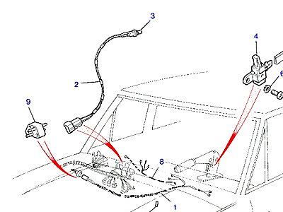 D02055 HARNESS-G/BOX & РУЧНОЙ ТОРМОЗ SWITCH-TO (V) CA274120 (2DR) & (V) CA273922 (4DR)  Range Rover Classic