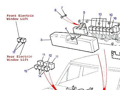 D05010 RELAYS & CABLES- СИСТЕМА КОНДИЦИОНИРОВАНИЯ -TO (V) CA274120 (2DR) & (V) CA273922 (4DR)  Range Rover Classic
