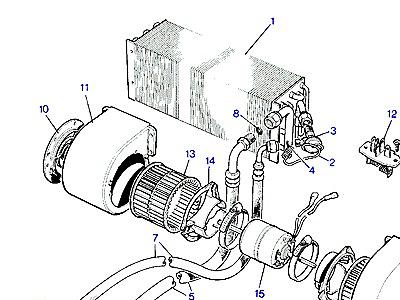 F01025 EVAPORATOR & BLOWER MOTOR  Range Rover Classic