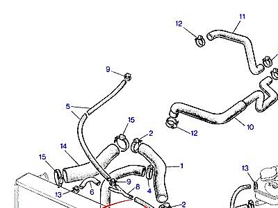 F02040 RADIATOR HOSES  Range Rover Classic
