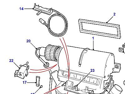 F03035 HEATER-FROM (V) GA399973  Range Rover Classic