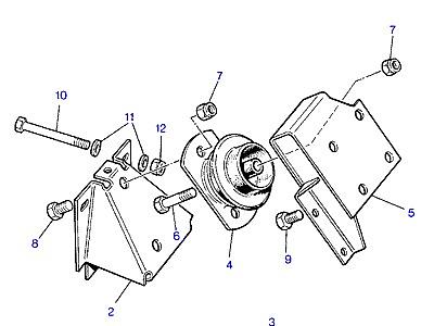 G01120 MOUNTING BRACKETS-REAR  Range Rover Classic