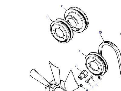 G03225 VISCOUS DRIVE & FAN-26D/28D/30D  Range Rover Classic