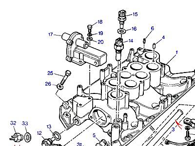 G04120 INLET MANIFOLD-INTERNAL PIPES  Range Rover Classic