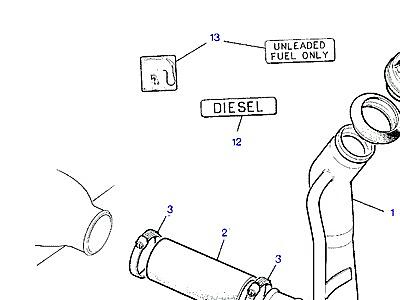 I01090 FUEL FILLER-FROM (V) HA464554  Range Rover Classic