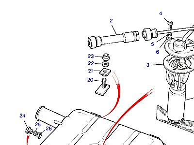 I01130 FUEL TANK PUMP AND MOUNTINGS  Range Rover Classic
