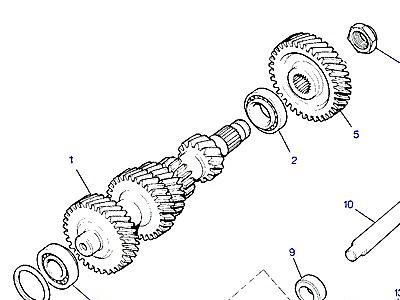J01040 LAYSHAFT & REVERSE IDLER  Range Rover Classic