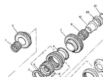 J01050 MAINSHAFT GEARS 1ST/2ND/5TH  Range Rover Classic