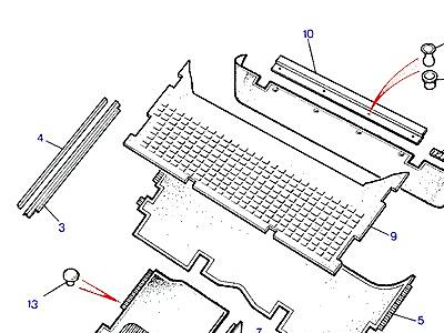 K01020 CARPETS-FRONT & INTERMEDIATE FLOOR  Range Rover Classic