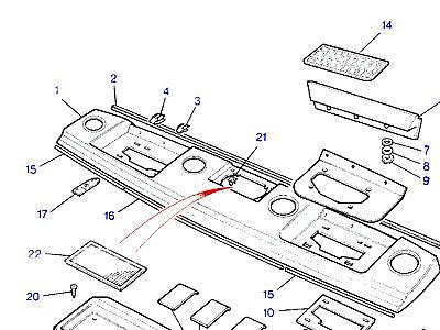 K01065 ПАНЕЛЬ ПРИБОРОВ RAIL & FIXINGS  Range Rover Classic