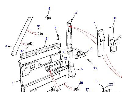 K01075 FRONT DOOR CASING  Range Rover Classic