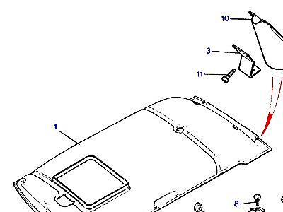 K01105 ОБШИВКА ПОТОЛКА  Range Rover Classic