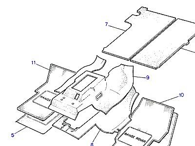 K01130 INSULATION-TUNNEL FRONT & REAR FLOOR  Range Rover Classic