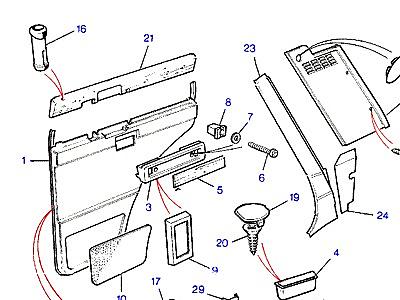 K01160 REAR DOOR CASING  Range Rover Classic