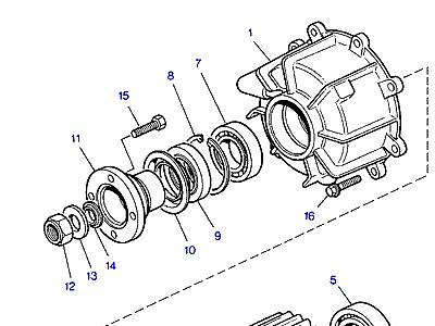 O01005 FRONT FLANGE & VISCOUS COUPLING  Range Rover Classic