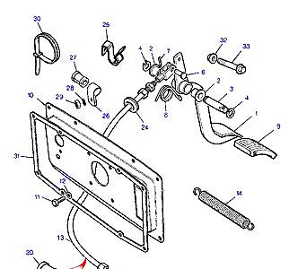 P01010 ACCELERATOR PEDAL-FROM (V) GA399973  Range Rover Classic