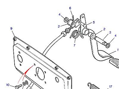 P01015 ACCELERATOR PEDAL-TO (V) DA301157  Range Rover Classic