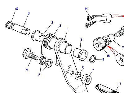 P01020 BRAKE PEDAL & BRACKET-FROM (V) DA301158  Range Rover Classic