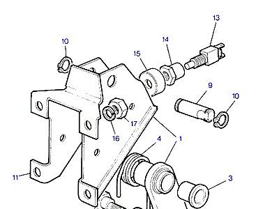 P01025 BRAKE PEDAL & BRACKET-TO (V) DA301157  Range Rover Classic