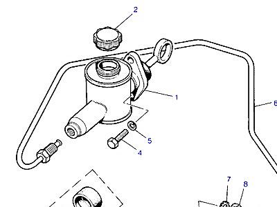 P01035 CLUTCH MASTER CYLINDER & PIPES  Range Rover Classic
