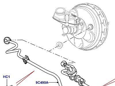307AEG2 ВАКУУМНОЕ УПРАВЛ. И ВПУСК ВОЗДУХА 2.2 SINGLE TURBO ДИЗЕЛЬ  Range Rover Evoque (L538)