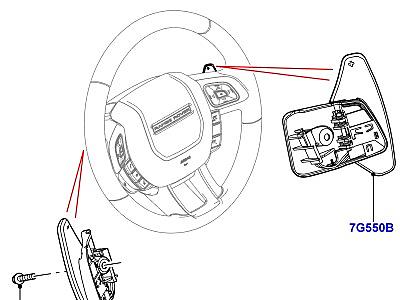 316AHPP ПЕРЕКЛЮЧЕНИЕ ПЕРЕДАЧ - АКПП 9 SPEED AUTO TRANSMISSION STEERING WHEEL  Range Rover Evoque (L538)