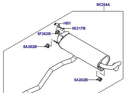 321AIO1 СИСТЕМА ВЫПУСКА 2.0 16 КЛАП., ТУРБОНАДДУВ, БЕНЗИН ГЛУШИТЕЛЬ  Range Rover Evoque (L538)