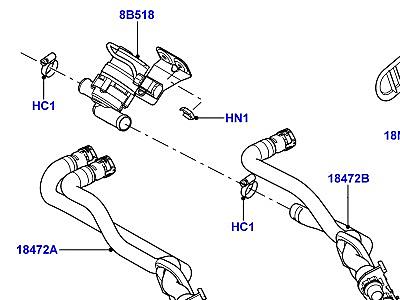 401AAW ШЛАНГИ ОТОПИТЕЛЯ  Range Rover Evoque (L538)