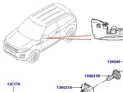 415AEI ФАРЫ И ПЕРЕДН.УКАЗ.ПОВОРОТА  Range Rover Evoque (L538)