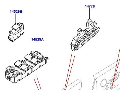 420AHP ПЕРЕКЛЮЧАТЕЛИ ДВЕРЬ  Range Rover Evoque (L538)