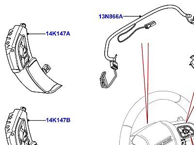 420AHT ПЕРЕКЛЮЧАТЕЛИ STEERING WHEEL  Range Rover Evoque (L538)