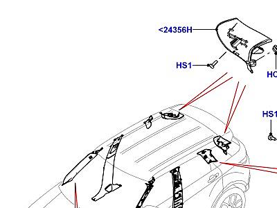 503ADC БОКОВАЯ ОТДЕЛКА СПЕРЕДИ И СЗАДИ  Range Rover Evoque (L538)