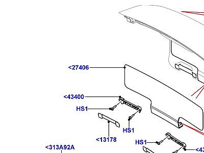 503AED ДЕК.ПАНЕЛИ ЗАДН.ДВ./ДВЕРИ БАГ.ОТД.  Range Rover Evoque (L538)