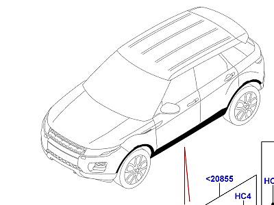 505AEY МОЛДИНГИ КУЗОВА  Range Rover Evoque (L538)