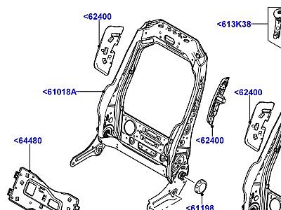 507AFY СПИНКА ПЕРЕДНЕГО СИДЕНЬЯ  Range Rover Evoque (L538)