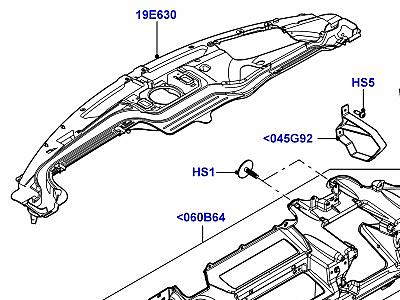 509AIK ПАНЕЛЬ ПРИБОРОВ ВЕРХНИЙ ВНУТРЕННИЕ ЭЛЕМЕНТЫ  Range Rover Evoque (L538)